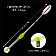 Сторожок лавсановый "ПМ" Стрекоза 30-120-30 (0,3-1,5 гр) (инд уп)