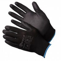 GWARD Black Перчатки нейлоновые черного цвета с полиуретановым покрытием (арт.PU1001) 9(L)