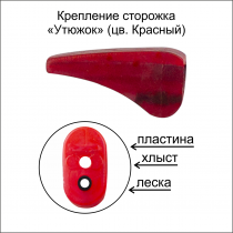 Крепление сторожка "Утюжок" красный ФЦ (в бл 10 шт)