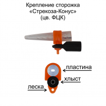 Крепление сторожка "Стрекоза - Конус" PP (ФЦК) (уп 6шт)